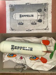 Tin Zeppelin Toy In Box Western Germany