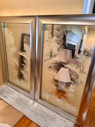 Pair Of Etched Glass Mirrors