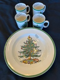 Spode Christmas Tree Dinnerware Set Of 4