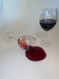 Fake Red Wine Glasses / Spill