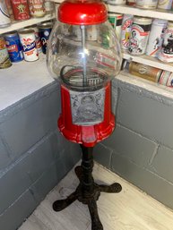 Cast Iron Gumball Dispenser Stand