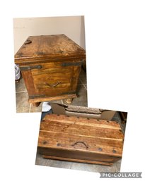 Wood Trunk Coffee Table & End Table