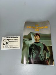 1976 Star Trek Convention Pamphlet & Badge