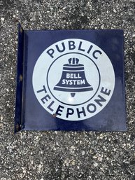 Vintage Metal Telephone Sign