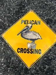 Metal Pelican Crossing Sign