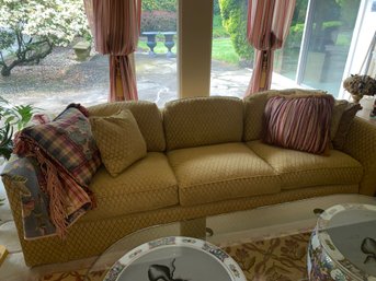 Sofa & Loveseat With Coordinating Pillows , Throw