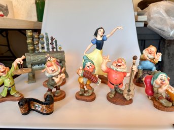 Disney Snow White And The Seven Dwarfs 10 Pieces With Most Certificates Of Authenticity