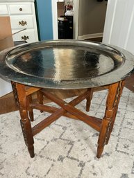 Moroccan Folding Metal Tea Table