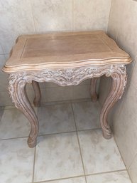 Wood Carved End Table