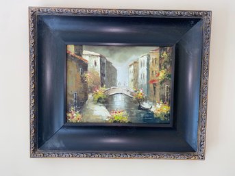Bridge In Venice Framed Oil Painting