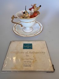 Disney Cinderella Tea For Two With Certificate Of Authenticity