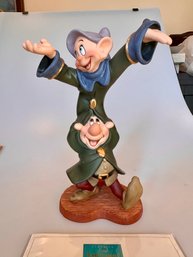 Disney Snow White Dance Partners Dopey And Sneezy With Certificate Of Authenticity