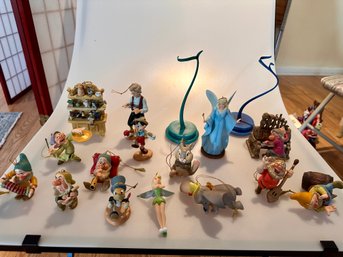 Lot Of About 20 Disney Ornaments And Holders