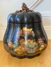 Decorative Pumpkin Shaped Container - Monkey Accent