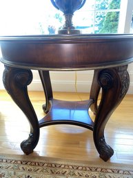 Drexel Heritage End Table With Travertine Top