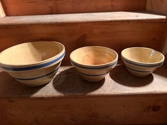 Lot Of 3 Vintage Yellow Bowls