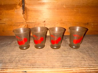 4 Vintage Juice Glasses