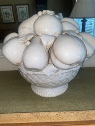 White Ceramic Fruit Centerpiece