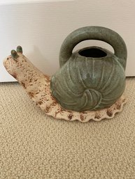 Ceramic Snail Garden Watering Can