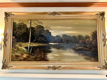 Country Lake Oil Painting