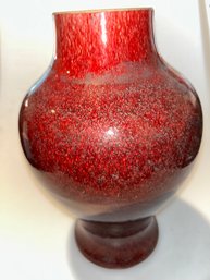 Antique Chinese Oxblood Flamb Glazed Vase