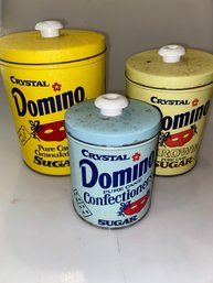 Vintage Domino Sugar Tin Canisters,