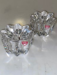 Orrefors Crystal Candle Holders