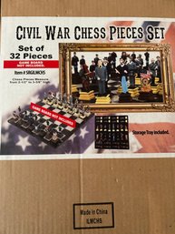 Civil War Chess Pieces Set