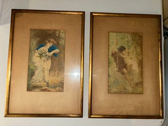 Pair Of Vintage Framed Prints