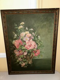 Framed Floral Painting