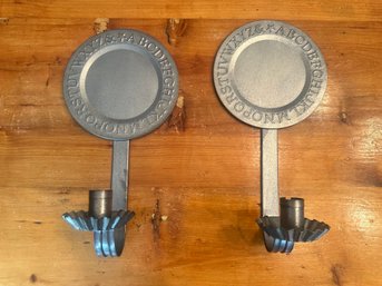 Vintage Farmhouse Tin Sconces ABC Candle (2)