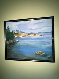 Framed Oil,  Coastal Retreat