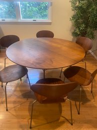 Vintage 1950s Arne Jacobsen Table And Six  Fritz Hansen Ant Chairs - 7 Piece Set