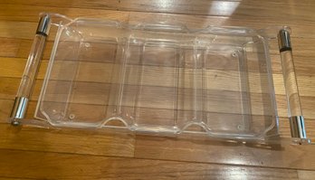 Lucite Tray With Divided Insert