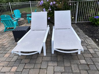 Two Loungers With Resin Wicker Table