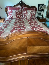 Antique French Carved Wood. Full Size Bed