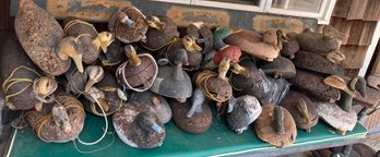Large Lot Of Vintage And Antique Hunting Duck Decoys. About 33