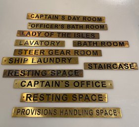 Brass Nautical Wall Plates / Rooms