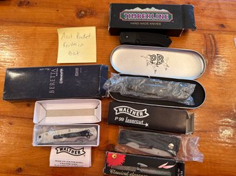 Assorted Pocket Knives In Boxes