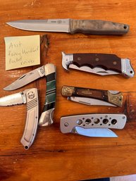 Assorted Fancy Handled Pocket Knives