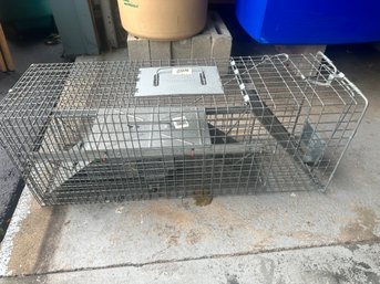 Lot Of  3 Animal Traps (there Are 2 Smaller Traps Inside).