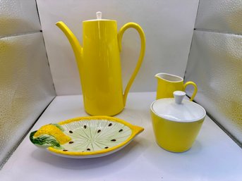 Lemon Yellow Coffee Service Set