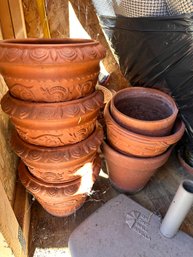Lot Of 7 Terracotta Pots.