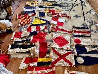 International Maritime Signal Flags, Lot Of About 68 (lot 1)