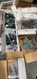 Large Lot Of Assorted Trees For Holiday Village