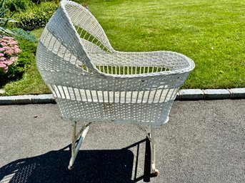 Vintage Wicker Bassinet