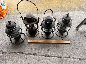Vintage Railroad Lanterns. Lot Of 4