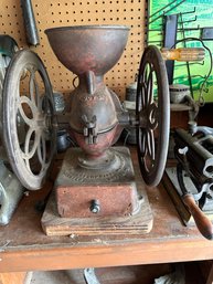 Antique Enterprise Mfg. Co. Cast Iron Coffee Mill Grinder