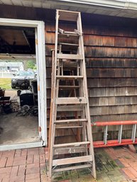 Three Wooden Ladders