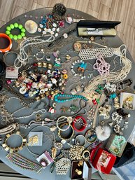 Large Lot Of Estate Jewelry - Some Sterling